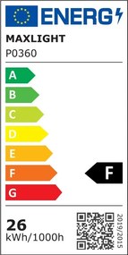 Lustra LED liniara, suspendata Organic 150cm, auriu P0360 MX