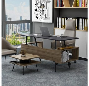 Set mobilier birou Ironman (antracit + Stejar) . 1102197