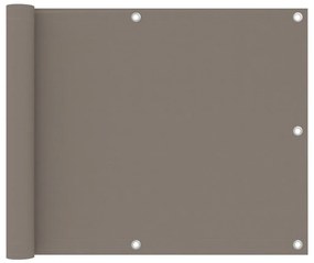 vidaXL Paravan de balcon, gri taupe, 75x300 cm, țesătură Oxford