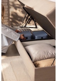 Pat boxspring taupe cu spațiu de depozitare 180x200 cm Elva Bold – Bonami Selection