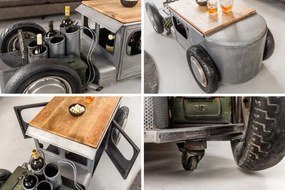 Masuta design unicat cu suport pentru sticle de vin Hot Rod 165cm