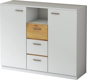 Comoda EFFECT, alb andersen/stejar lancelot, PAL, 130x42x105 cm