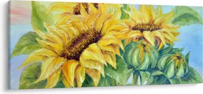 Tablou - Floarea soarelui înflorită (120x50 cm)