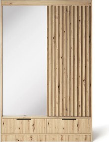 Dulap cu uși glisante Voodi II, 120x60x204 cm – Stejar Artisan