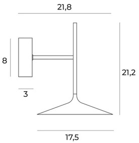 Lampă LED de perete MAXLIGHT W0304 HANA LED/6W/230V auriu
