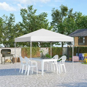 Outsunny Pavilion Pop Up Rezistent la Apă 2.45x2.45m cu Frânghii și Cuie din Oțel, Material Oxford, Albastru | Aosom Romania