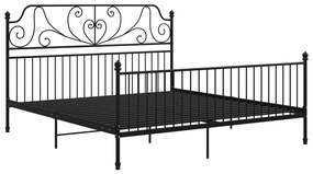 324856 vidaXL Cadru de pat, negru, 180x200 cm, metal