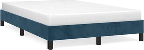 vidaXL Cadru de pat fără saltea, albastru închis, 120x200 cm, catifea