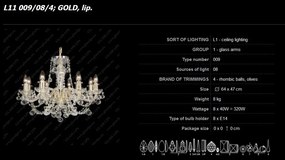 Lustra 8 brate cristal Bohemia L11 009/08/3-K