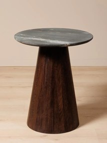 Masuta laterala, cu blat din marmura, D50cm, Kilio