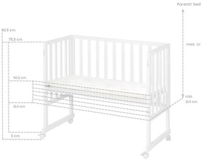 Pătuț alb 90x45 cm – Roba
