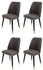 Set de scaune de sufragerie Hugo Anthracite, 4buc.
