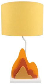 Veioza decorativa portocalie din MDF si metal, ø 30 x H57 cm, Color Mauro Ferreti