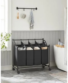 Coș pentru rufe LINA, negru