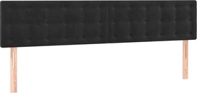 vidaXL Tăblii de pat, negru, 160x5x78/88 cm, catifea