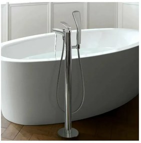 Baterie cada cu montaj pe pardoseala, Kludi Balance, cu para de dus, crom, 525900575