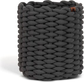 Coș de depozitare din material textil ø 25x25 cm Peach Skin Round M – Bigso