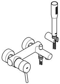 GROHE CONCETTO 32212001 - baterie pentru cadă, crom lucios