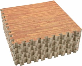 vidaXL Saltele de exerciții puzzle 24 pcs Maro 8,64 ㎡ Spumă EVA