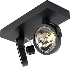 Spotlight de design negru reglabil cu 2 lumini - Go