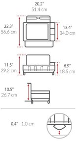 Scurgător de vase din oțel inoxidabil – simplehuman