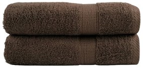 vidaXL Prosoape de baie premium SOLUND 2 buc maro 100x150cm 600gsm