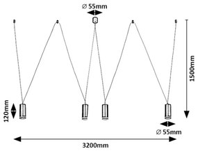 Lustra cu 4 pendule design modern Senobia