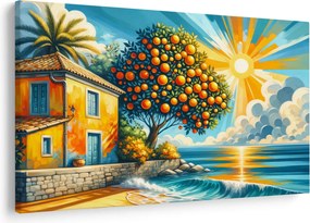 Tablou - Casă cu portocale I. (90x60 cm)