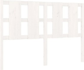 vidaXL Tăblie de pat, alb, 125,5x4x100 cm, lemn masiv de pin