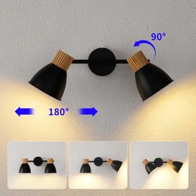 Brilagi - Spot ODENSE 2xE14/10W/230V lemn de cauciuc/negru