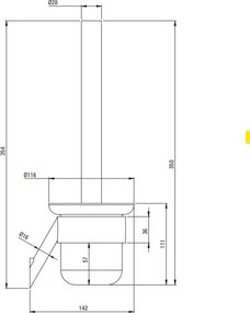 SILIA Perie de wc ADI_R711 Finisaj: auriu periat