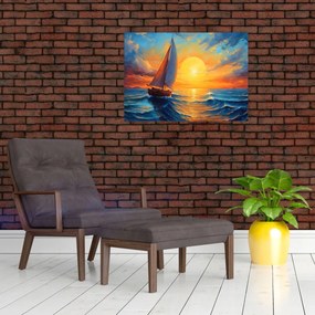 Tablou pe sticlă - Sailboats (70x50 cm)