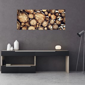 Tablou - Lemn în zăpadă (120x50 cm)