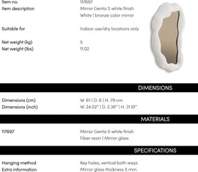 Oglinda decorativa design LUX Genta S