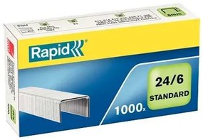 Capse Rapid 24/6 Standard - 1000 buc, argint