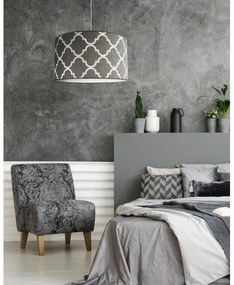 Lustră pe cablu Duolla MAROKO 1xE27/40W/230V d. 45 cm gri/alb