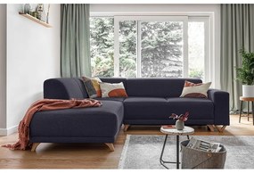 Colțar gri antracit extensibil/cu spațiu de depozitare (cu colț pe partea stângă/în formă de ”L”) Classy Sophie – Miuform