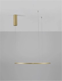 Lustra LED suspendata design modern circular TARQUIN D-60cm aurie