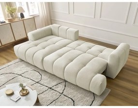 Colțar bej extensibil/cu spațiu de depozitare (cu colț pe partea stângă/cu șezlong) Fuji – Bobochic Paris