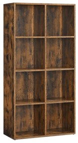 Biblioteca cu 8 cuburi 65,5 x 30 x 13,5 cm, maro rustic