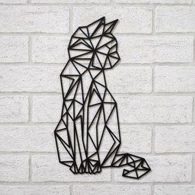 DUBLEZ | Tablou geometric din lemn - Pisica