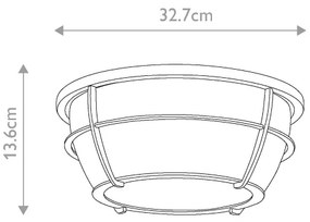 Plafonieră pentru baie Quoizel QZ-CHANCE-F-PNBR CHANCE 2xE27/60W/230V IP44