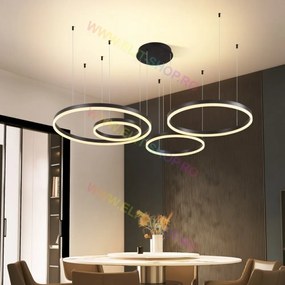 Lustra LED Cu Telecomanda, Elit's ESN1798-6-COFF, 144W, Maro Caffe
