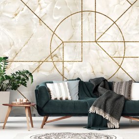 Fototapet - Motiv geometric pe marmură (152,5x104 cm)