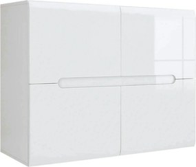 Comoda AZTECA TRIO, alb, PAL, cu usi, 105x41x84 cm