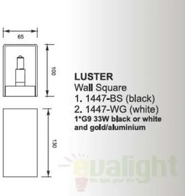 Aplica de perete Luster 1447-WG Zuma Line
