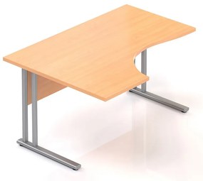 Masa ergonomica Visio 140 x 100 cm, stanga, fag