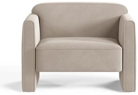 Fotoliu bej cu tapițerie din catifea Abby – Micadoni