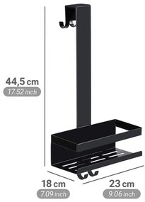 Raft pentru baie negru de agățat din oțel inoxidabil Bribano – Wenko