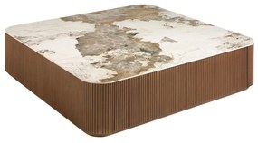 Masuta de cafea deosebita design LUX Walnut-Marble